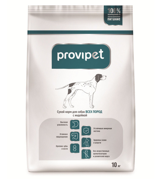 Сухой корм для собак всех пород Provipet с индейкой