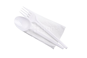 Набор 2/1 Эконом белый (300 ш/кор); Состав: Вилка, Ложка стол.