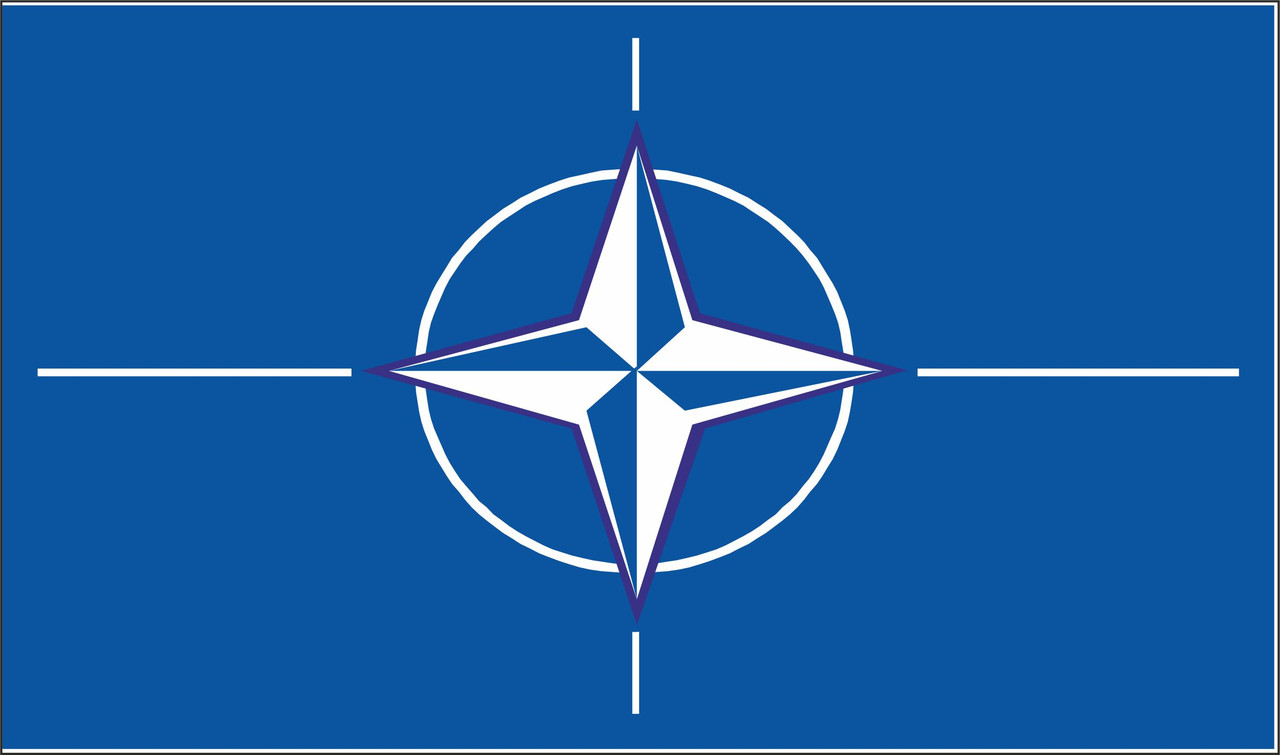 Флаг НАТО. Организа́ция Североатланти́ческого догово́ра.