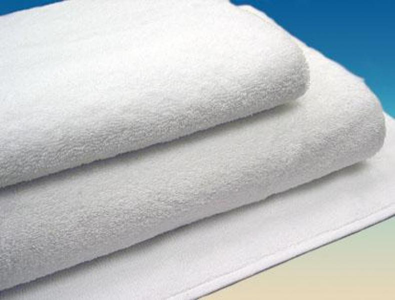 Махровое полотенце 70*140 белое, Туркмения (плотность 430 г/м2)