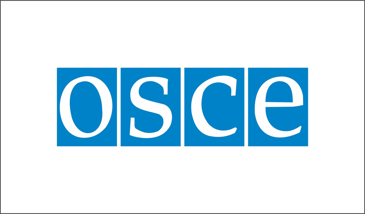 Флаг ОБСЕ. Организация по безопасности и сотрудничеству в Европе