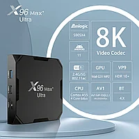 TV Box X96 max+ plus Ultra 4 64 Гб , ТВ приставка Smart Android TV UHD 8K Amologic S905x4 smartbox