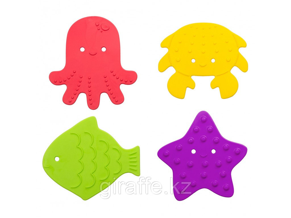 Мини-коврики детские противоскользящие для ванной ROXY-KIDS, 4 шт, фото 1