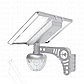 LED светильник солнечный настенный 25W Яркий. Светодиодный прожектор LED 25Вт от солнца., фото 3