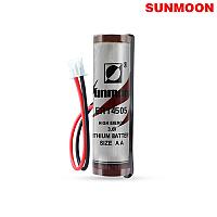 Литиевая батарейка Sunmoon ER14505M AA Size 3,6v 2000 мАч, Li-SOCl2  со штекером
