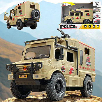 605C Фургон 3 функции,милитари для динозавра (двери откр) 30х20см