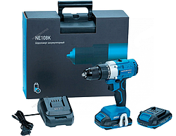 Шуруповерт аккумуляторный макс Ø сверла 13мм, 20В, 80Нм с акк. и зар. уст-вом NE108K