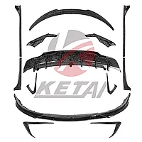 Комплект обвеса на Tesla Model Y (I) 2020-24 дизайн FAST AERO KIT (Кованный карбон)