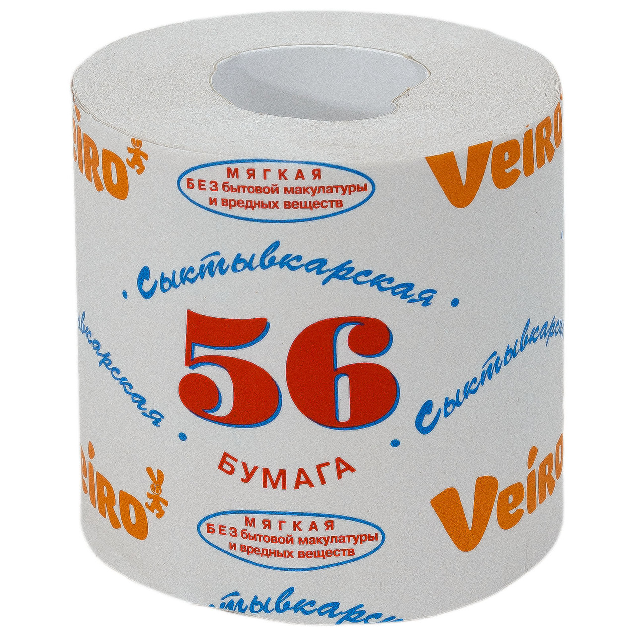 Туалетная бумага "Сыктывкар 56", макулатурное сырье, фото 1