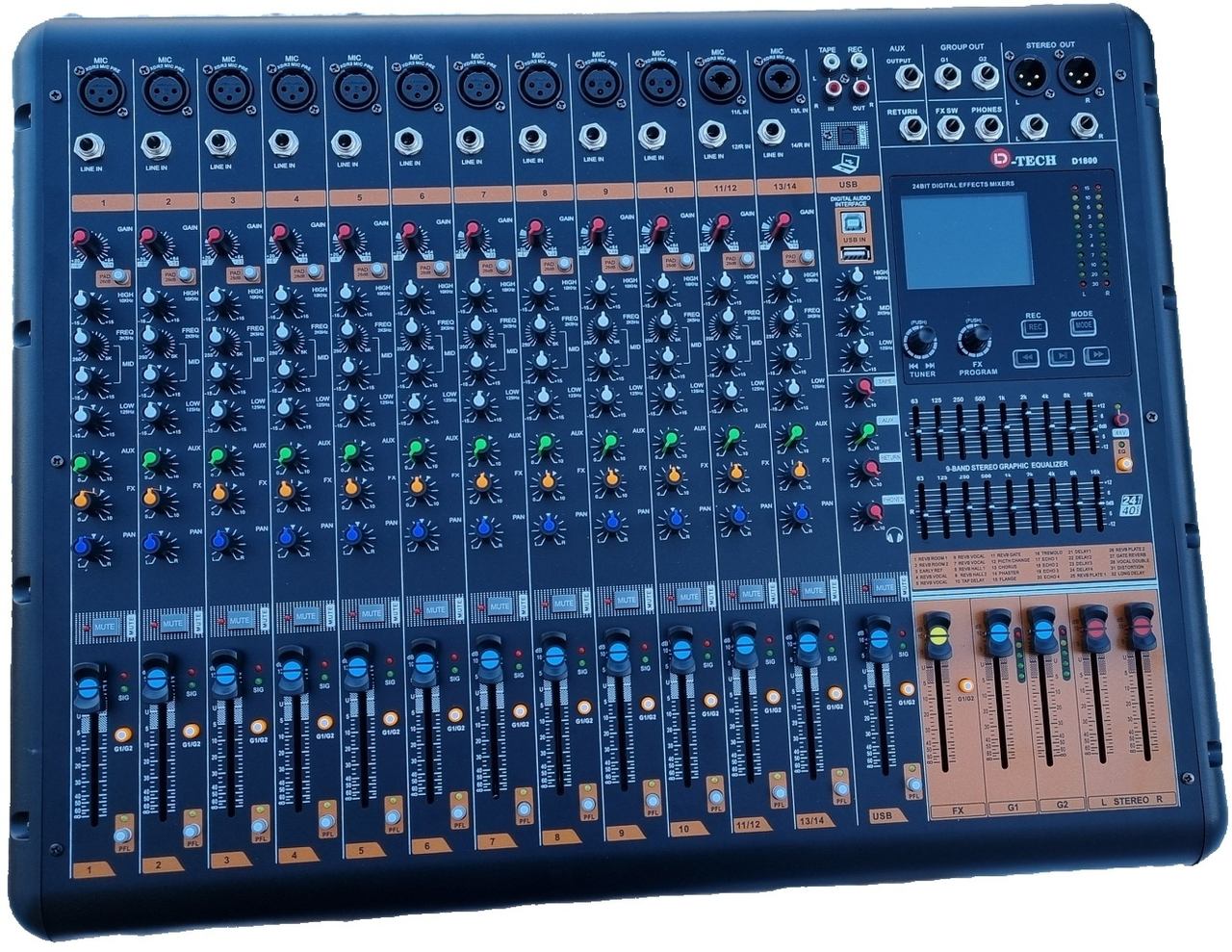 D-TECH D-1800 Активный микшерный пульт купить с доставкой по Казахстану ...