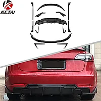 Комплект обвеса на Tesla Model 3 2017-23 дизайн FAST AERO KIT (Карбон)