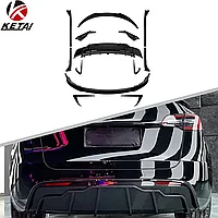 Комплект обвеса на Tesla Model 3 2017-23 дизайн FAST AERO KIT (Черный цвет)