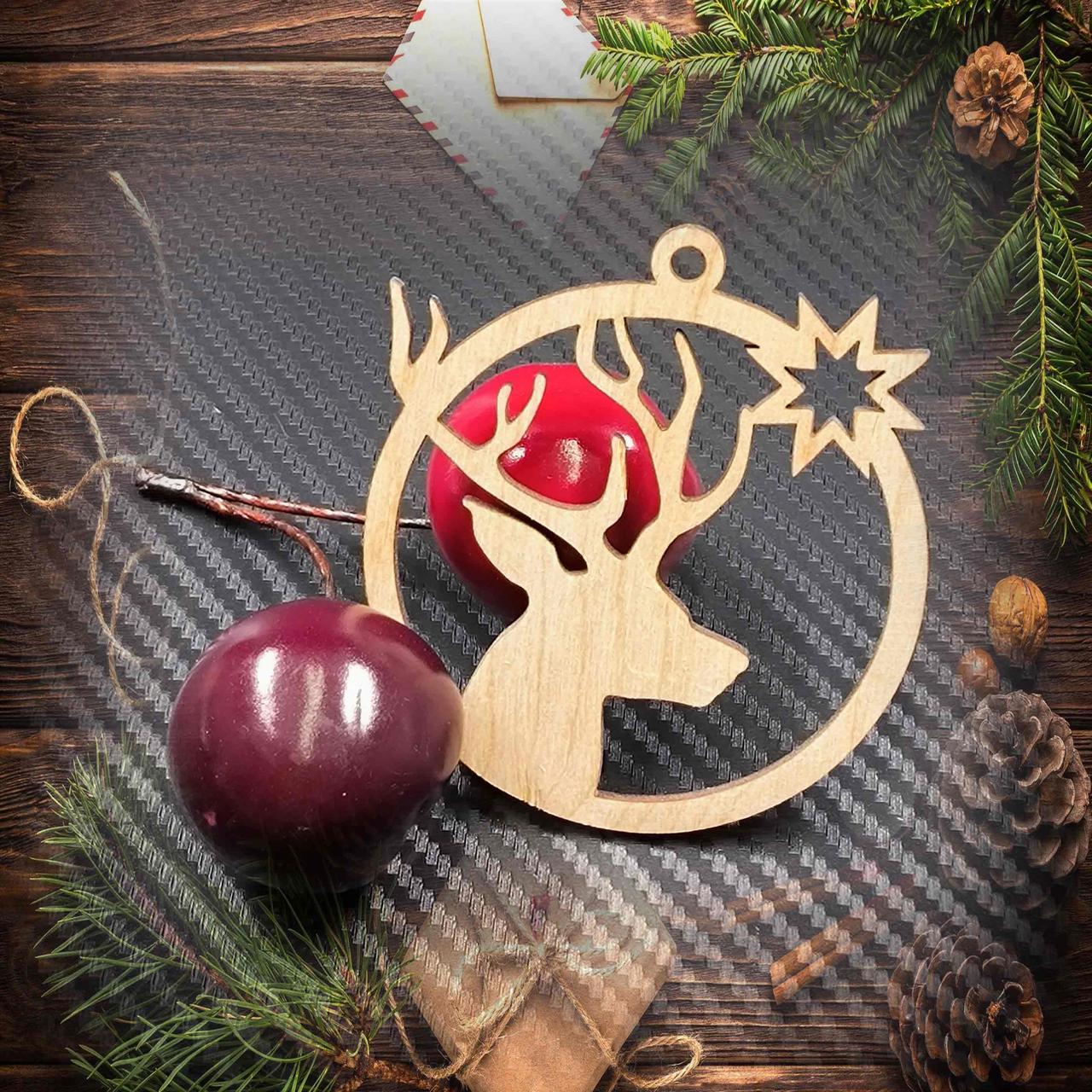 Деревянная елочная игрушка №81