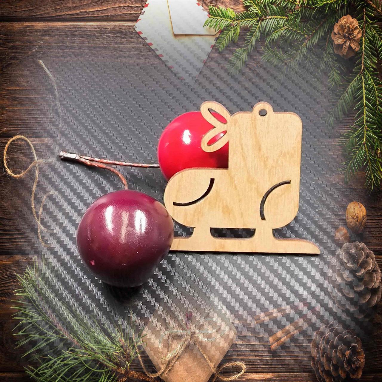 Деревянная елочная игрушка №93