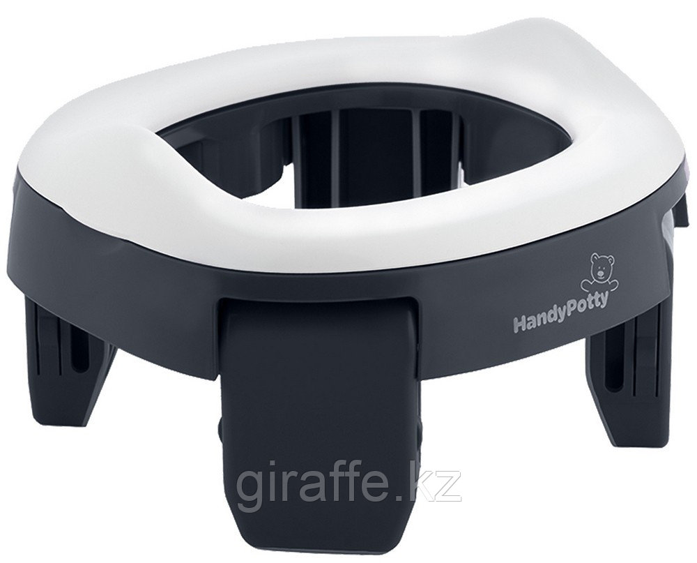 Горшок дорожный складной и насадка на унитаз HandyPotty от ROXY-KIDS с тремя пакетами, цвет графит, фото 1