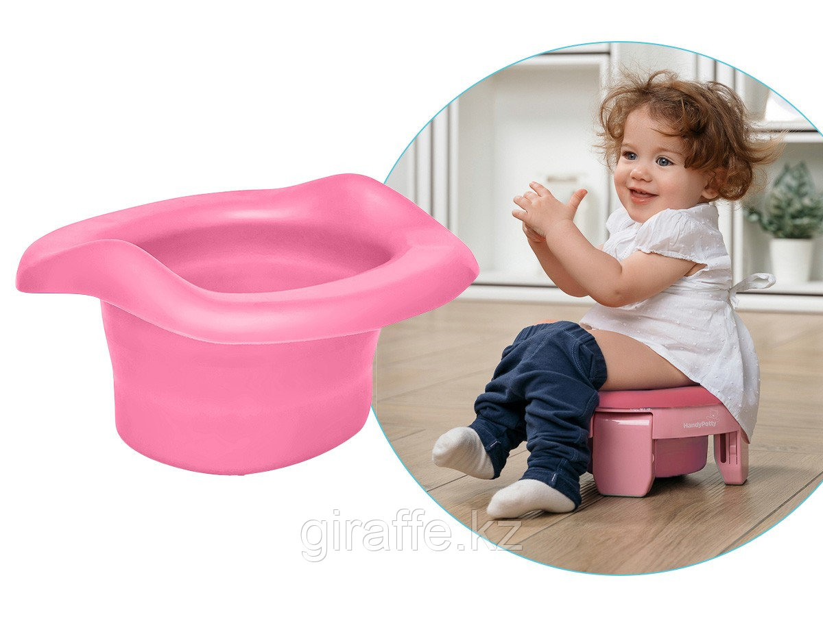 Вкладка многоразовая универсальная для дорожных горшков ROXY-KIDS, цвет розовый, фото 1