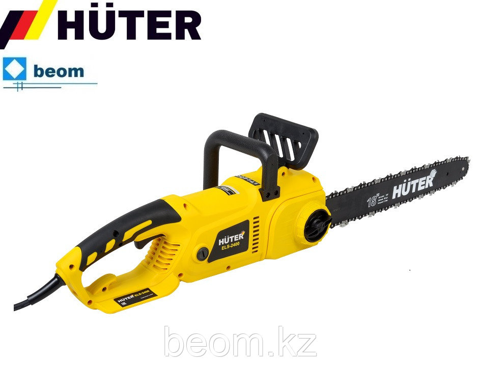 Электропила Huter ELS 2400 ( 2400 Вт | Длина шины, мм/дюйм 450 / 18 | Вес, кг 5.67 кг | продольный двигатель)