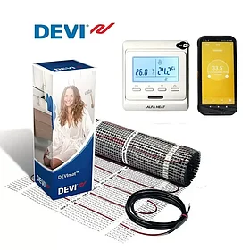 Нагревательные маты двухжильные Devi 150Т (DTIR-150 площадь 3м2). Дания.