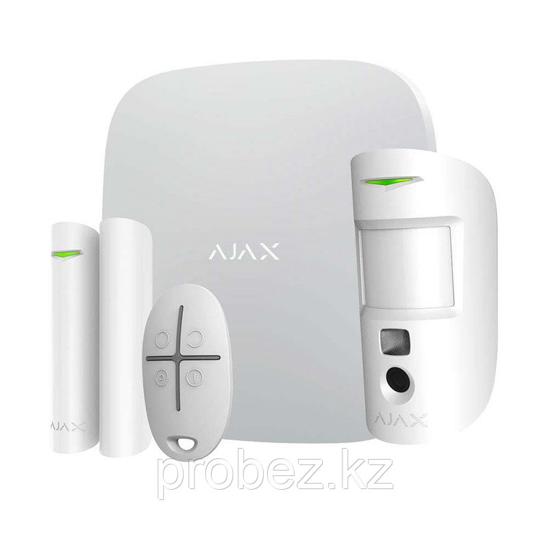 Ajax Hub Kit Cam белый комплект (Hub-1шт, MotionCam-1шт, DoorProtect-1шт, SpaceControl-1шт)