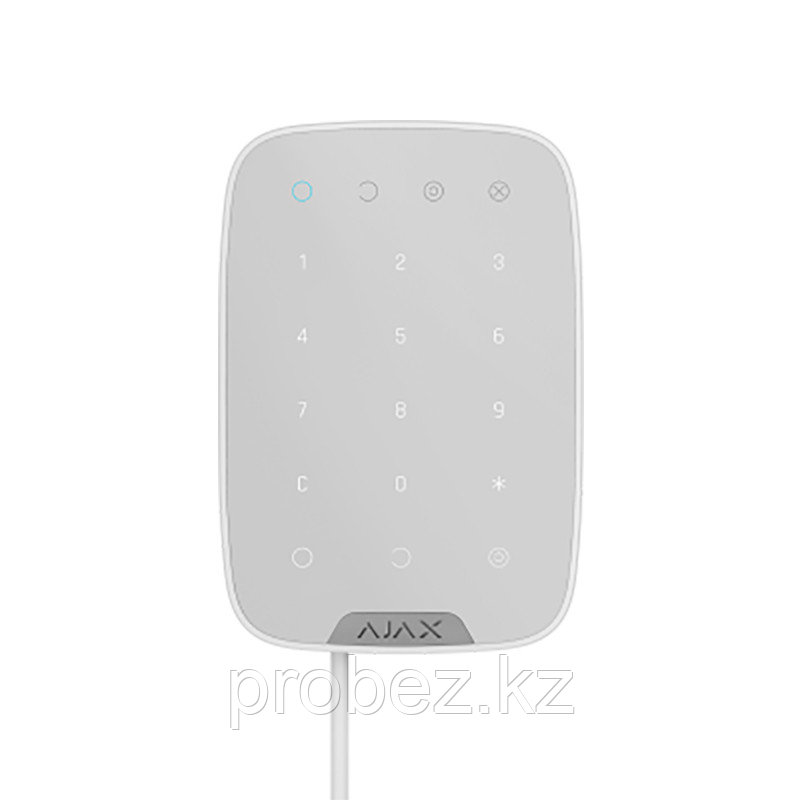 Ajax Fibra KeyPad белый Проводная сенсорная клавиатура, фото 1