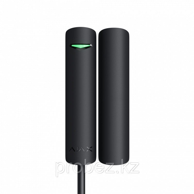 Ajax Fibra DoorProtect Plus черный Магнитный датчик открытия с сенсором удара и наклона