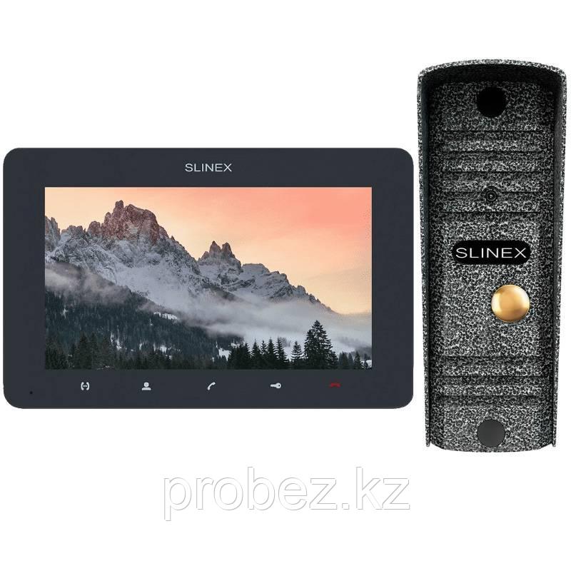 Slinex KIT SM-07MHD цвет графит + ML-16HD цвет черный. Комплект домофона 7" + панель вызова