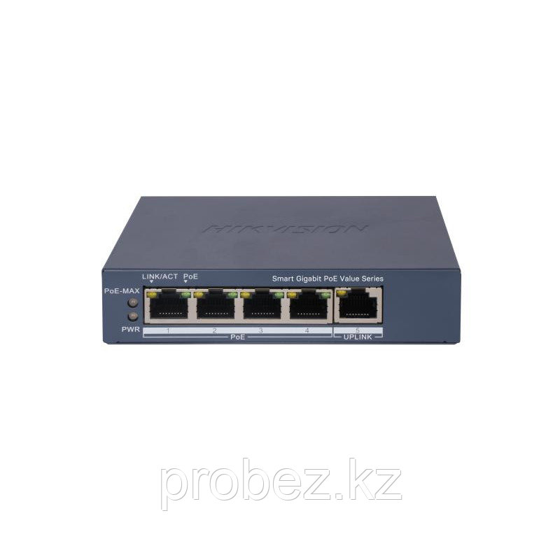 Hikvision DS-3E1505P-EI/M Коммутатор 4-портовый PoE управление через Hik-Partner Pro