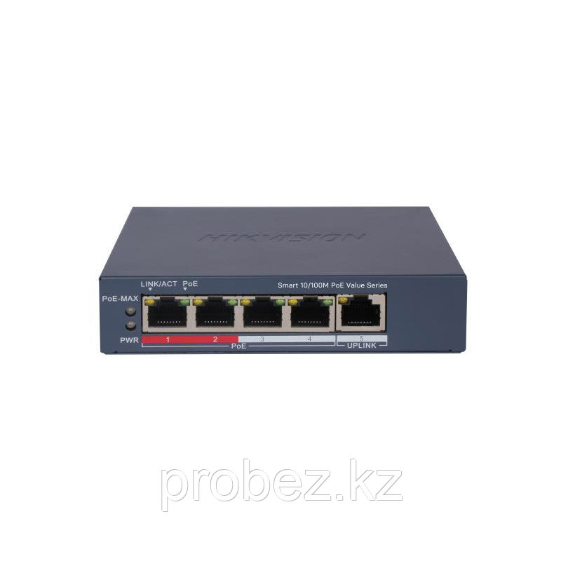 Hikvision DS-3E1105P-EI/M Коммутатор 4-портовый неуправляемый PoE