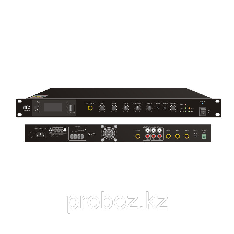 ITC T-60DTB Усилитель микшерный, цифровой с Мр3, тюнером, Bluetooth, 60Вт
