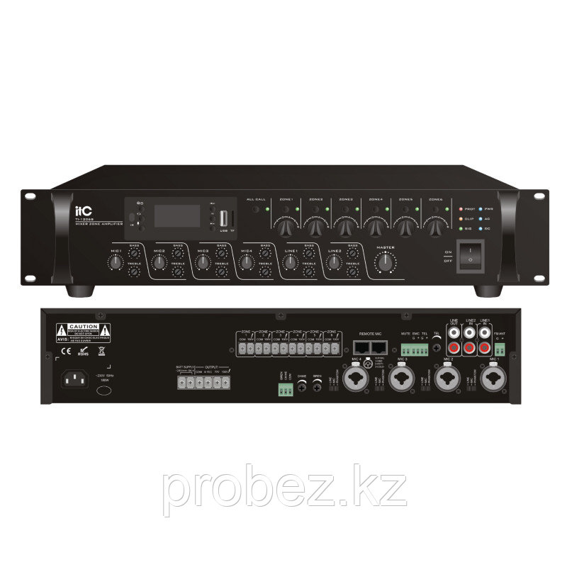 ITC TI-1206S Микшерный усилитель с Mp3, 120Вт, фото 1