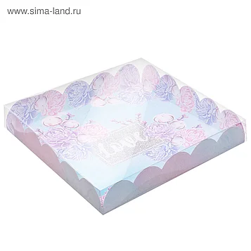 Коробка для печенья, «Нежность», 18 х 18 х 3 см