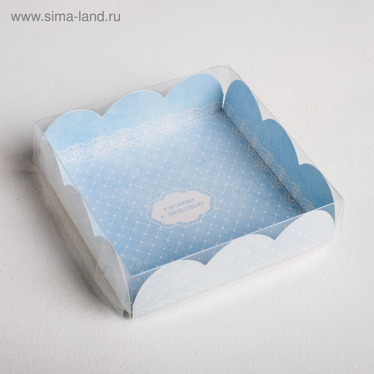 Коробка для печенья,  «Сделано с любовью», 10.5 х 10.5 х 3 см
