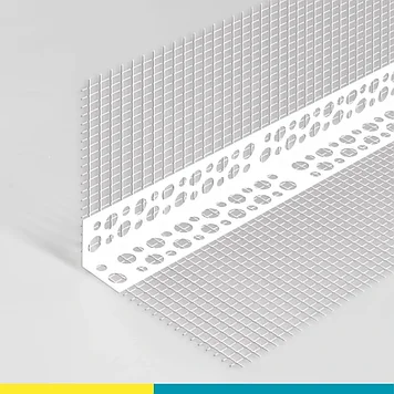 Уголок ПВХ  с сеткой 7*7 см STANDART (сетка  115г) Рrofigips, 2.5 метра