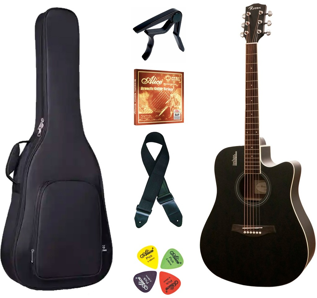 Акустическая гитара Rosen G12 BK PACK черный, фото 1