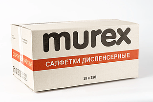 Салфетки диспенсерные MUREX, 18 пачек по 250 листов (Люкс)