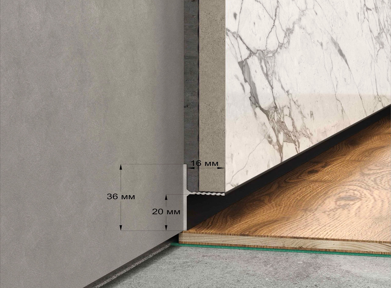 Теневой плинтус универсальный, фото 1