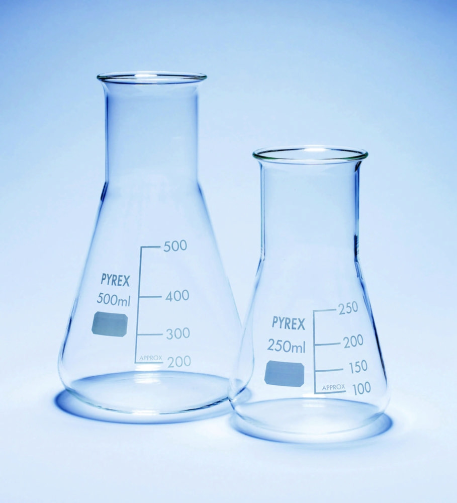 Колбы конические Scilabware, широкогорлые, Pyrex®