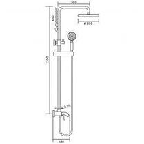 Душевая стойка Frap F2416 с изливом и ручной лейкой Хром, фото 3