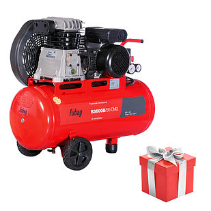 FUBAG Ременной одноступенчатый компрессор B3600B/50 CM3 + Катушка с резиновым шлангом с разъемами рапид в