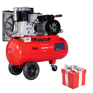 FUBAG Ременной одноступенчатый компрессор B4000B/50 CM3 + Катушка с резиновым шлангом с разъемами рапид в