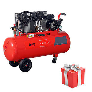 FUBAG Ременной одноступенчатый компрессор VCF/100 CM3 + Катушка с резиновым шлангом с разъемами рапид в