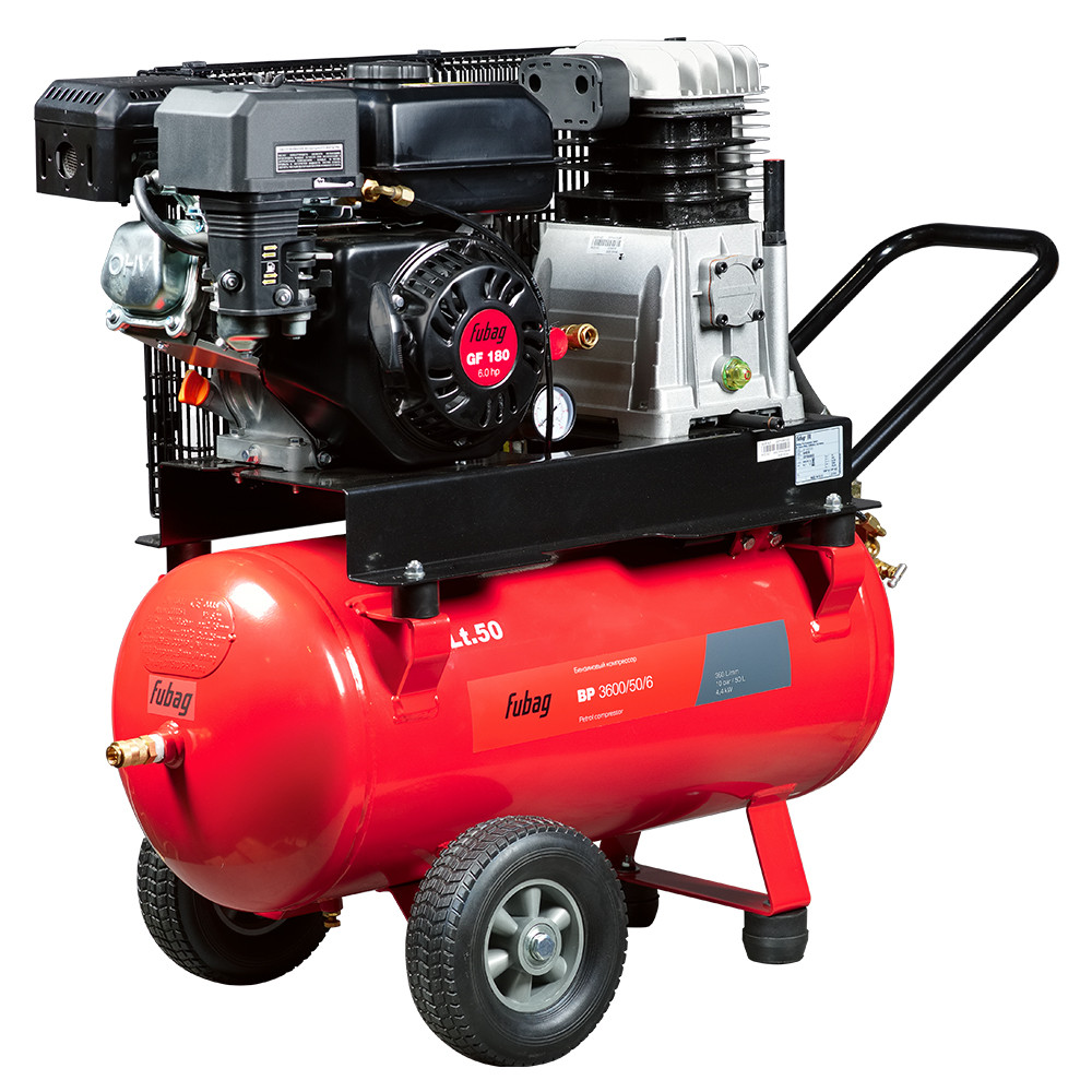 FUBAG Бензиновый ременной одноступенчатый компрессор BP 3600/50, фото 1