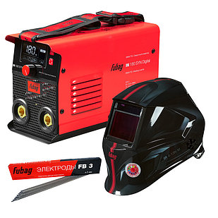 FUBAG Сварочный инвертор IN 180 SYN Digital + Маска сварщика Хамелеон IR 4-13N M + Электрод сварочный с