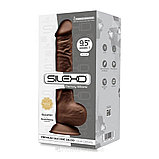 Фаллоимитатор с двойным покрытием Model 3 коричневый от SILEXD (24* 4,5 см.), фото 2