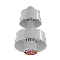 Оголовок с ветрозащитой D 60/100 белый 60100Б