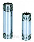 Сгон-бочонок латунь ХРОМ Ду 15 (1/2") L=100 мм (10/80)