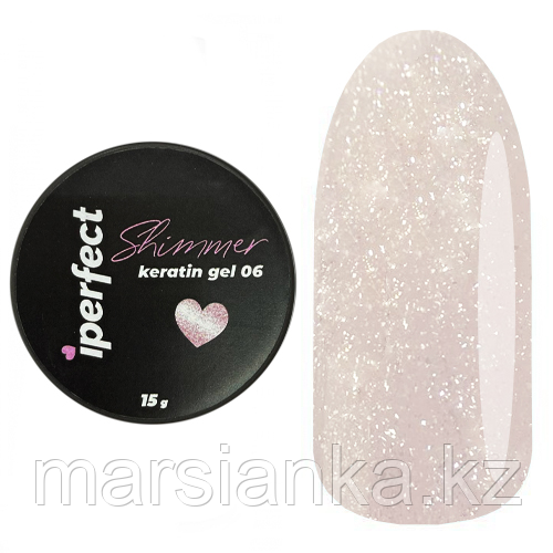 Жидкий гель Shimmer keratin gel №06 IPerfect, 15 мл, фото 1