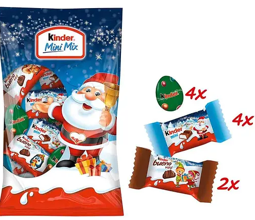Шоколад Christmas Kinder Mini Mix Beutel  54 гр