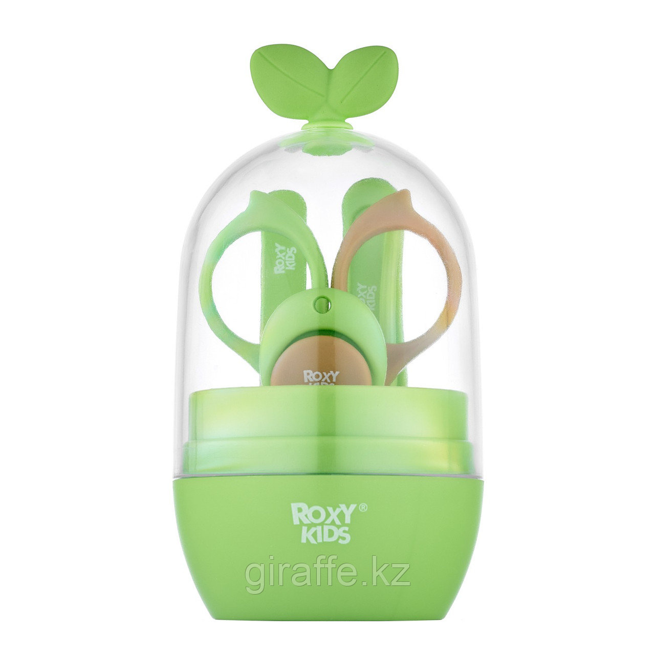 Набор маникюрный детский 5в1 LEAF от ROXY-KIDS: цвет зеленый, коричневый, фото 1