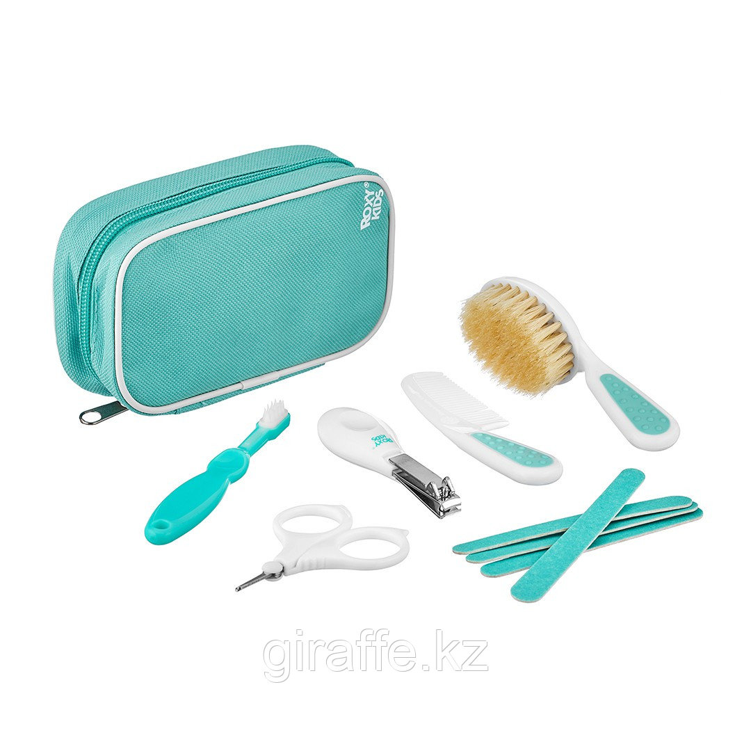 Набор гигиенический для ухода за малышом с рождения ROXY-KIDS в пенале в дорогу, цвет бирюзовый, фото 1